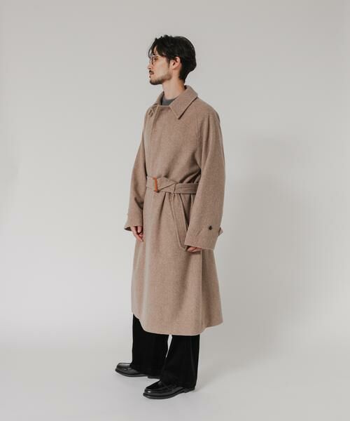 URBAN RESEARCH / アーバンリサーチ ステンカラーコート | WOOL BEAVER BELTED COAT | 詳細18