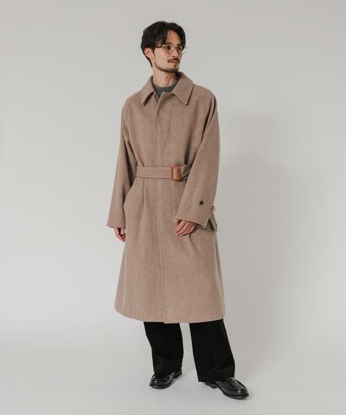 URBAN RESEARCH / アーバンリサーチ ステンカラーコート | WOOL BEAVER BELTED COAT | 詳細19