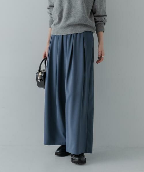 URBAN RESEARCH / アーバンリサーチ その他パンツ | ストレッチタックギャザーワイドパンツ | 詳細1