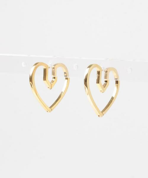 URBAN RESEARCH / アーバンリサーチ ピアス・イヤリング | PLOW　Hug Heart Hoop Pierce M（ゴールド）