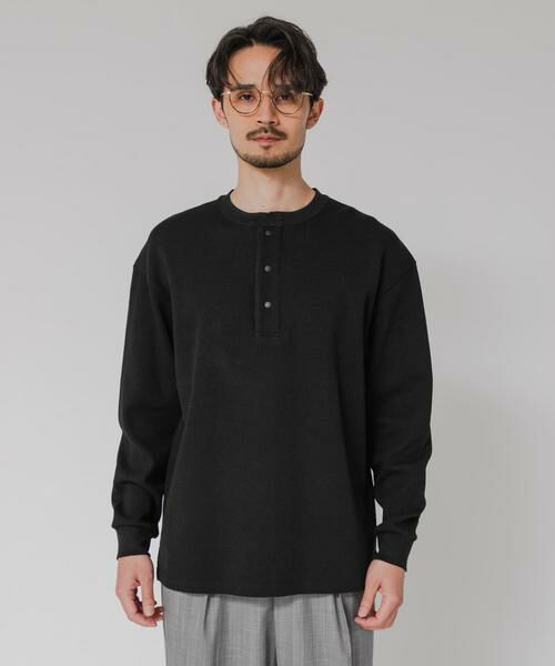 URBAN RESEARCH / アーバンリサーチ Tシャツ | 『UR TECH』度詰めワッフルヘンリーロングスリーブ | 詳細10