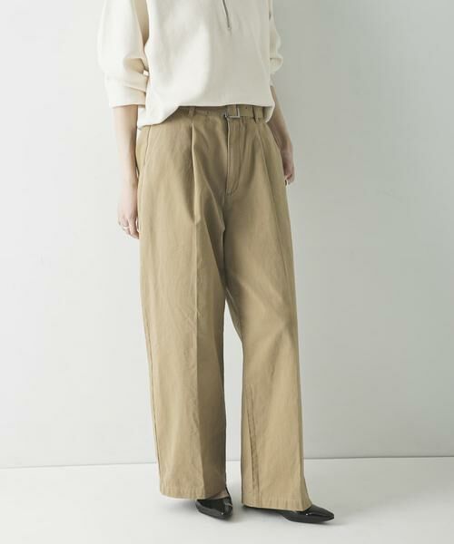 URBAN RESEARCH / アーバンリサーチ その他パンツ | 『3サイズ展開』ベルト付きタックワイドチノパンツ | 詳細2