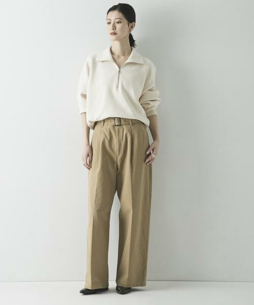 URBAN RESEARCH / アーバンリサーチ その他パンツ | 『3サイズ展開』ベルト付きタックワイドチノパンツ | 詳細4