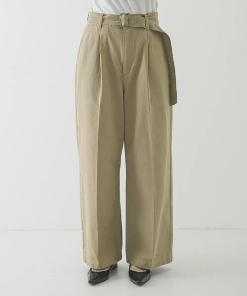 URBAN RESEARCH / アーバンリサーチ その他パンツ | 『3サイズ展開』ベルト付きタックワイドチノパンツ | 詳細6
