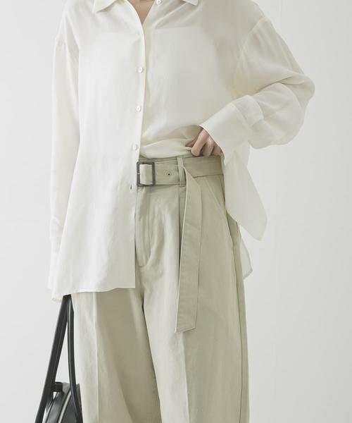 URBAN RESEARCH / アーバンリサーチ その他パンツ | 『3サイズ展開』ベルト付きタックワイドチノパンツ | 詳細17