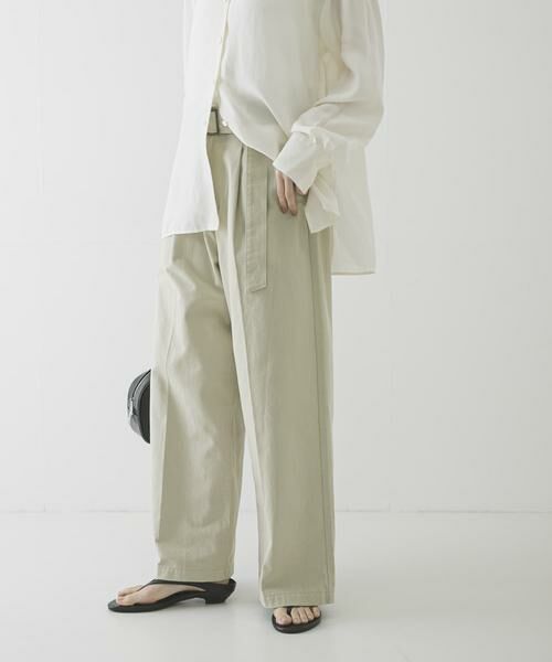 URBAN RESEARCH / アーバンリサーチ その他パンツ | 『3サイズ展開』ベルト付きタックワイドチノパンツ | 詳細19