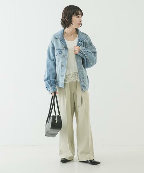 URBAN RESEARCH / アーバンリサーチ その他パンツ | 『3サイズ展開』ベルト付きタックワイドチノパンツ | 詳細23