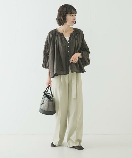 URBAN RESEARCH / アーバンリサーチ その他パンツ | 『3サイズ展開』ベルト付きタックワイドチノパンツ | 詳細24