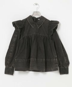 URBAN RESEARCH / アーバンリサーチ シャツ・ブラウス | GANNI　GARMENT DYED FRILL BLOUSE