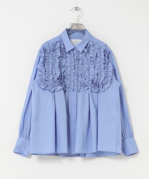 URBAN RESEARCH / アーバンリサーチ シャツ・ブラウス | crinkle crinkle crinkle　FRONT FRILL SHIRTS（ブルー）