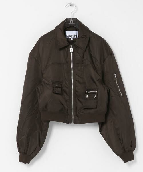 URBAN RESEARCH / アーバンリサーチ ダウンジャケット・ベスト | GANNI　DUCHESSE NYLON BOMBER JACKET | 詳細2