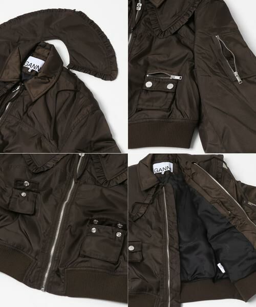 URBAN RESEARCH / アーバンリサーチ ダウンジャケット・ベスト | GANNI　DUCHESSE NYLON BOMBER JACKET | 詳細3