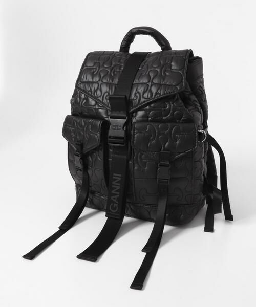 URBAN RESEARCH / アーバンリサーチ リュック・バックパック | GANNI　RE-TECH QUILTED BACKPACK（ブラック）