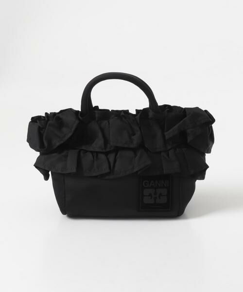 URBAN RESEARCH / アーバンリサーチ トートバッグ | GANNI　MINI SHOPPER RUFFLE（ブラック）
