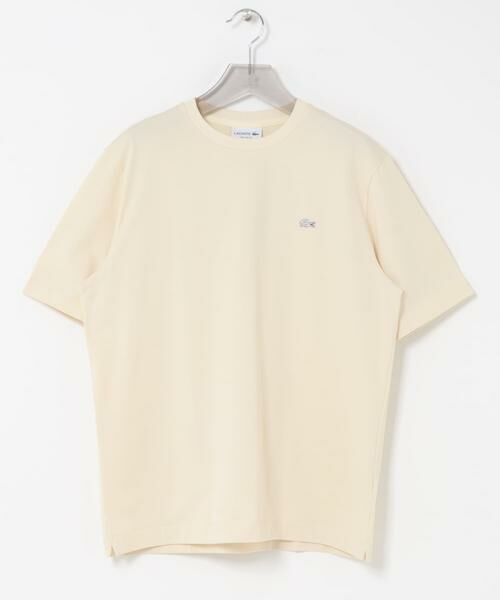 URBAN RESEARCH / アーバンリサーチ Tシャツ | LACOSTE　アウトラインクロッククルーネックTシャツ（ベージュ）
