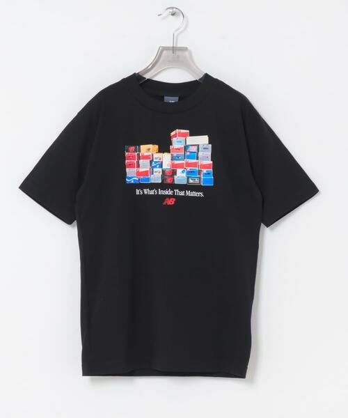 URBAN RESEARCH / アーバンリサーチ Tシャツ | NEW BALANCE　ボックスTシャツ（ブラック）