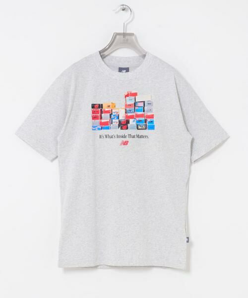 URBAN RESEARCH / アーバンリサーチ Tシャツ | NEW BALANCE　ボックスTシャツ（ライトグレー）