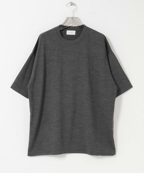 URBAN RESEARCH / アーバンリサーチ Tシャツ | new basic　WASHABLE MERINO WOOL T-SHIRTS（チャコールグレー）