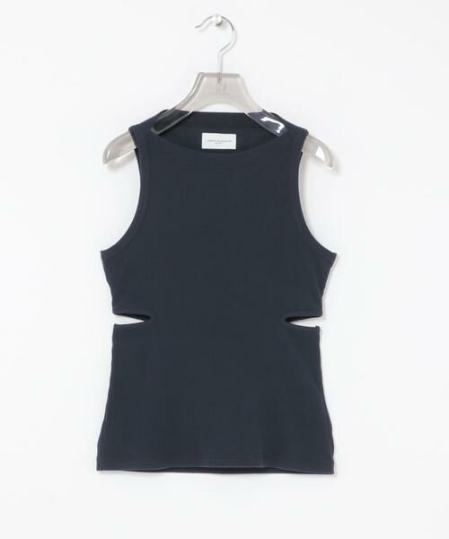 URBAN RESEARCH / アーバンリサーチ タンクトップ | new basic　SIDE SLIT RIB TOPS（ネイビー）