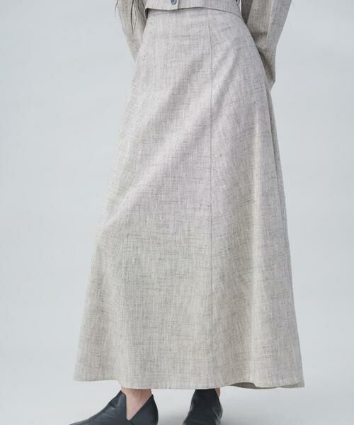 URBAN RESEARCH / アーバンリサーチ スカート | new basic　SLAB NEP FLARE SKIRT（グレー）