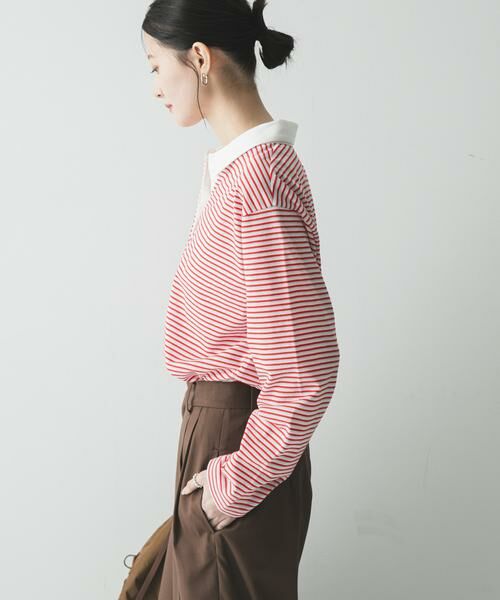 URBAN RESEARCH / アーバンリサーチ シャツ・ブラウス | シャツカラーマルチボーダーカットソー | 詳細5