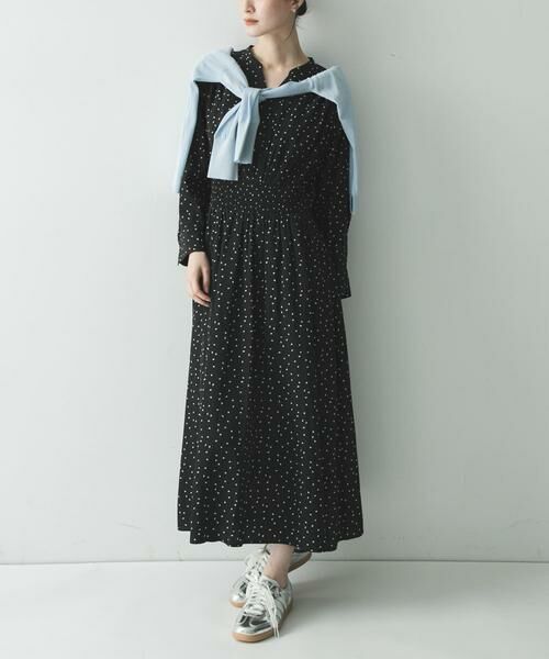 URBAN RESEARCH / アーバンリサーチ ワンピース | ウエストシャーリングドットワンピース | 詳細6