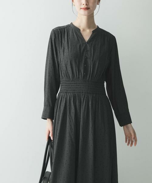 URBAN RESEARCH / アーバンリサーチ ワンピース | ウエストシャーリングドットワンピース | 詳細9