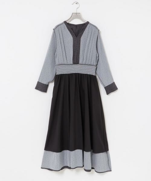 URBAN RESEARCH / アーバンリサーチ ワンピース | ウエストシャーリングドットワンピース | 詳細20