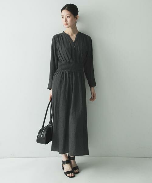 URBAN RESEARCH / アーバンリサーチ ワンピース | ウエストシャーリングドットワンピース | 詳細14