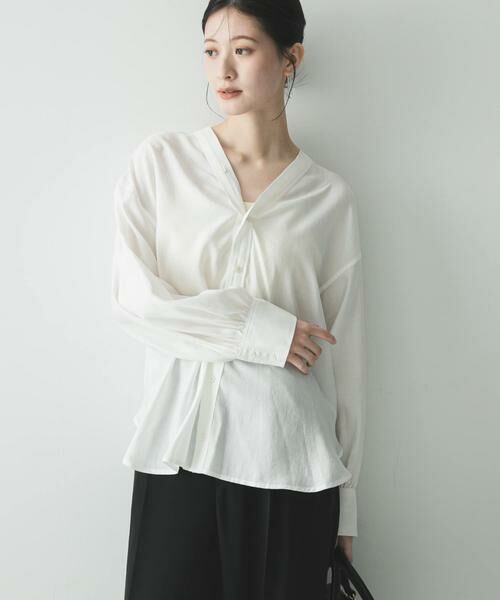 URBAN RESEARCH / アーバンリサーチ シャツ・ブラウス | ブロードカラーレスブラウス | 詳細18