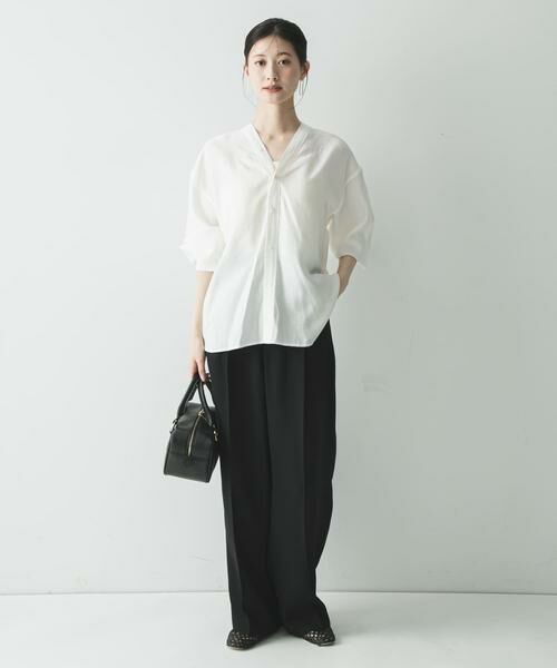 URBAN RESEARCH / アーバンリサーチ シャツ・ブラウス | ブロードカラーレスブラウス | 詳細19
