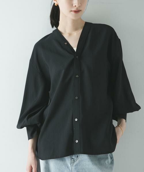 URBAN RESEARCH / アーバンリサーチ シャツ・ブラウス | ブロードカラーレスブラウス | 詳細17