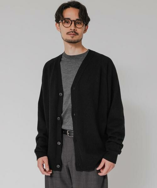 URBAN RESEARCH / アーバンリサーチ カーディガン・ボレロ | SILK NOIL CARDIGAN（ブラック）