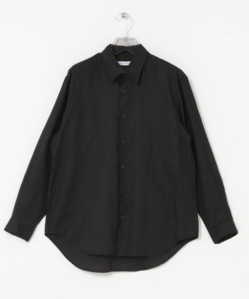 URBAN RESEARCH / アーバンリサーチ シャツ・ブラウス | LINEN REGULAR SHIRTS（ブラック）