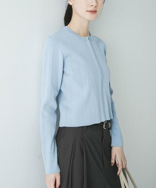 URBAN RESEARCH / アーバンリサーチ カーディガン・ボレロ | ランダムリブニットカーディガン（ブルー系その他）