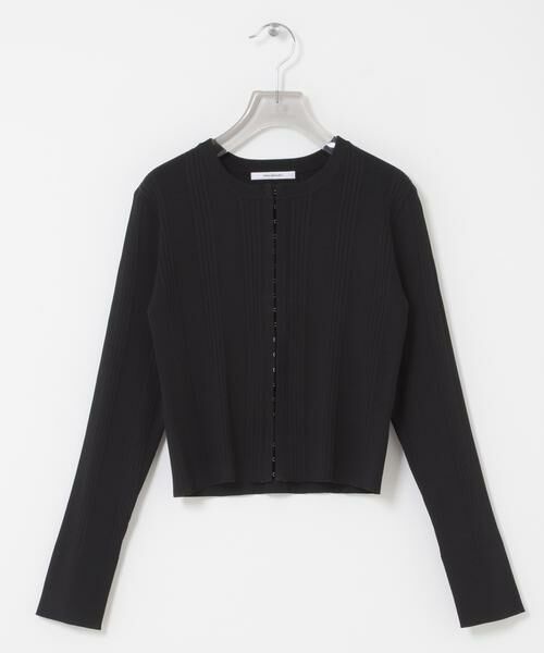URBAN RESEARCH / アーバンリサーチ カーディガン・ボレロ | ランダムリブニットカーディガン（ブラック）