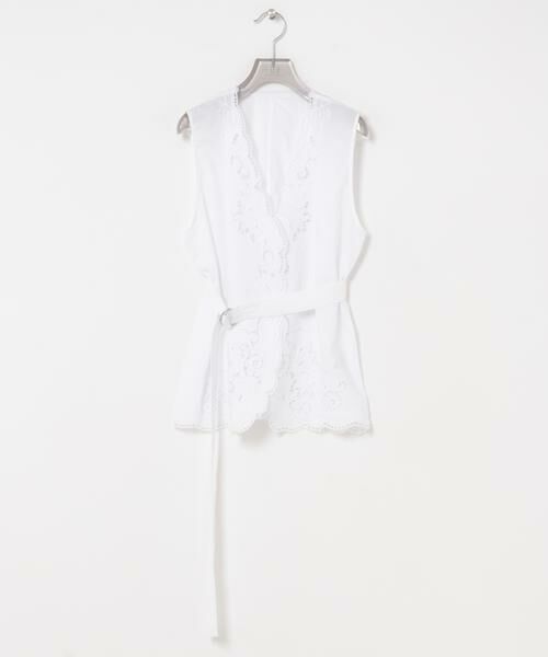 URBAN RESEARCH / アーバンリサーチ シャツ・ブラウス | カットワーク刺繍ジレ（ホワイト）