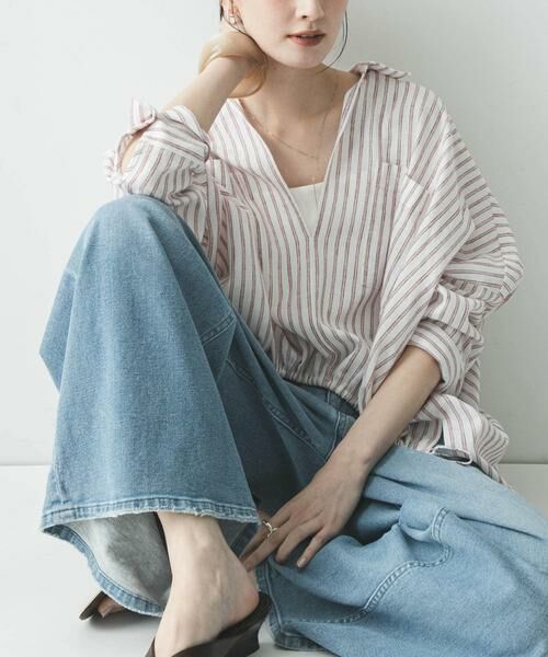 URBAN RESEARCH / アーバンリサーチ シャツ・ブラウス | ラミーレーヨンギャザーヘムシャツ | 詳細1