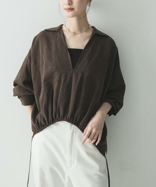 URBAN RESEARCH / アーバンリサーチ シャツ・ブラウス | ラミーレーヨンギャザーヘムシャツ | 詳細11