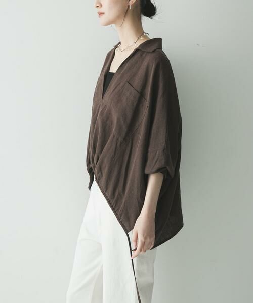 URBAN RESEARCH / アーバンリサーチ シャツ・ブラウス | ラミーレーヨンギャザーヘムシャツ | 詳細13