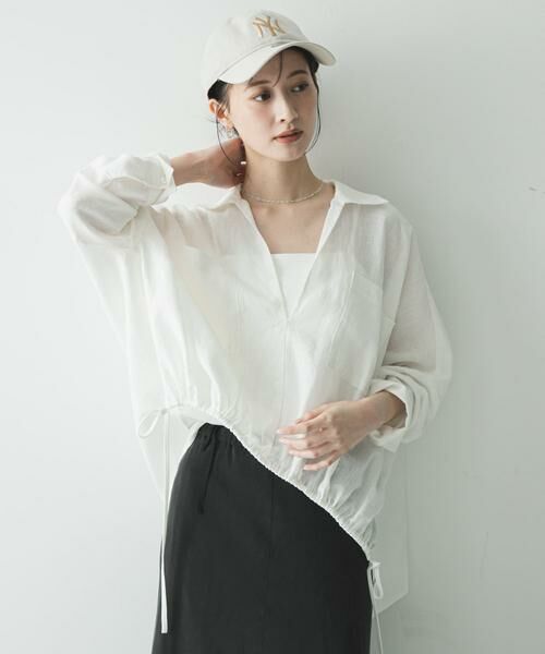 URBAN RESEARCH / アーバンリサーチ シャツ・ブラウス | ラミーレーヨンギャザーヘムシャツ | 詳細23