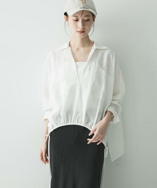 URBAN RESEARCH / アーバンリサーチ シャツ・ブラウス | ラミーレーヨンギャザーヘムシャツ | 詳細26