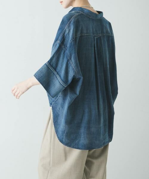 URBAN RESEARCH / アーバンリサーチ シャツ・ブラウス | ハーフスリーブシアーデニムシャツ | 詳細3