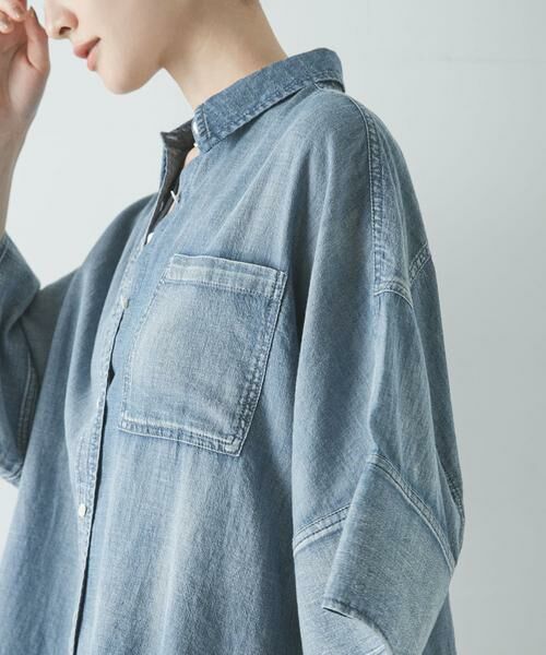 URBAN RESEARCH / アーバンリサーチ シャツ・ブラウス | ハーフスリーブシアーデニムシャツ | 詳細12