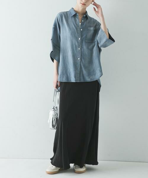 URBAN RESEARCH / アーバンリサーチ シャツ・ブラウス | ハーフスリーブシアーデニムシャツ | 詳細16