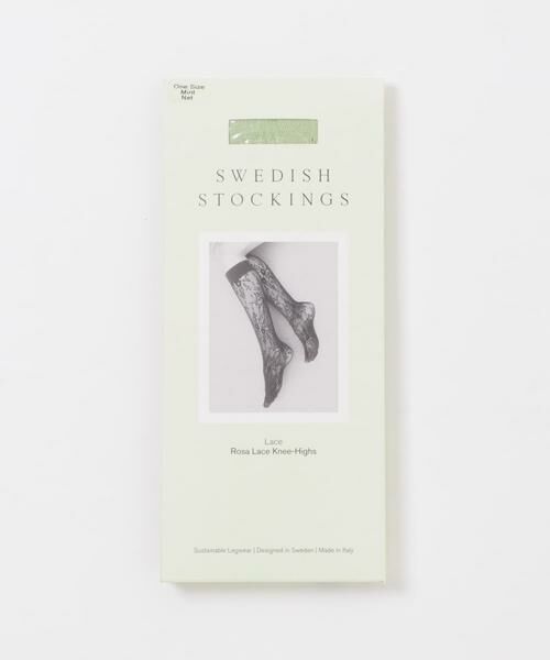URBAN RESEARCH / アーバンリサーチ ソックス | SWEDISH STOCKINGS　ROSA LACE KNEE HIGHS（ミント）