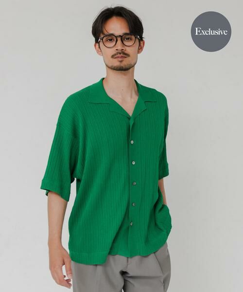 URBAN RESEARCH / アーバンリサーチ シャツ・ブラウス | 『別注』crepuscule×URBAN RESEARCH　WASHI SHORT-SLEEVE SHIRTS（グリーン）