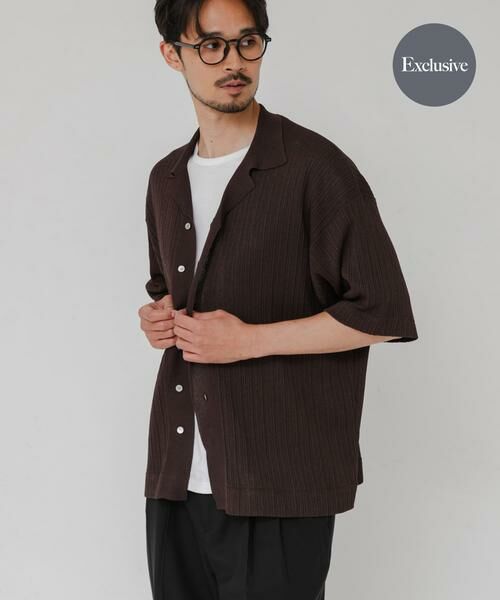 URBAN RESEARCH / アーバンリサーチ シャツ・ブラウス | 『別注』crepuscule×URBAN RESEARCH　WASHI SHORT-SLEEVE SHIRTS（ブラウン）