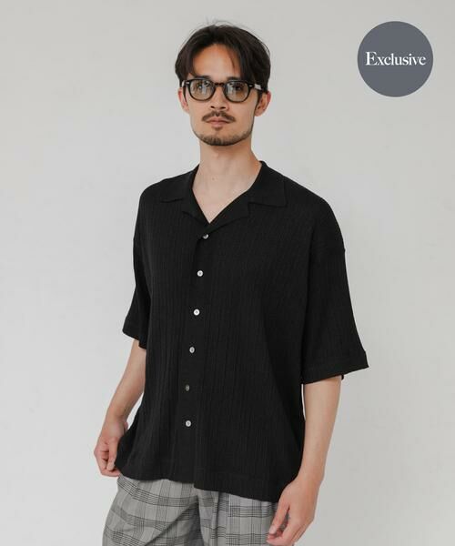 URBAN RESEARCH / アーバンリサーチ シャツ・ブラウス | 『別注』crepuscule×URBAN RESEARCH　WASHI SHORT-SLEEVE SHIRTS（ブラック）