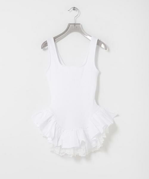 URBAN RESEARCH / アーバンリサーチ タンクトップ | ESTHE　PEPLUM TANK TOP WITH LACE | 詳細1